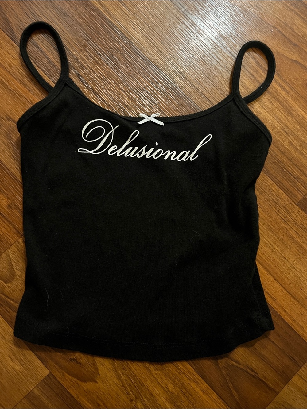 Garage Black 'Delusional' Spaghetti-Strap Tank